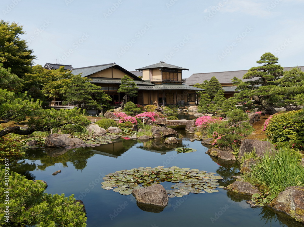 Obraz premium 島根県由志園の日本庭園