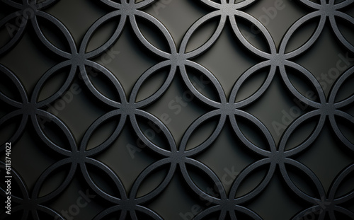 Metallic surface metal pattern design background. Generative Ai.