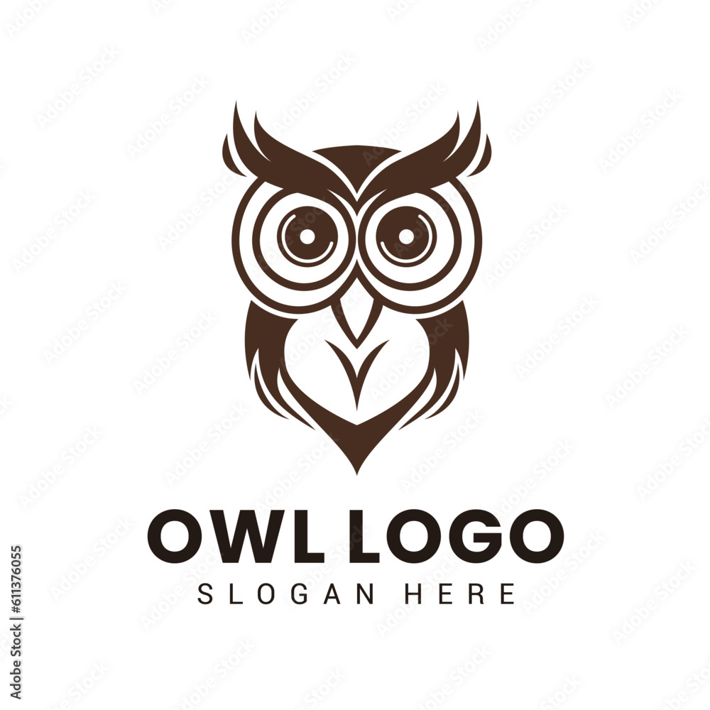 Fototapeta premium Owl Logo Design Vector Template 11