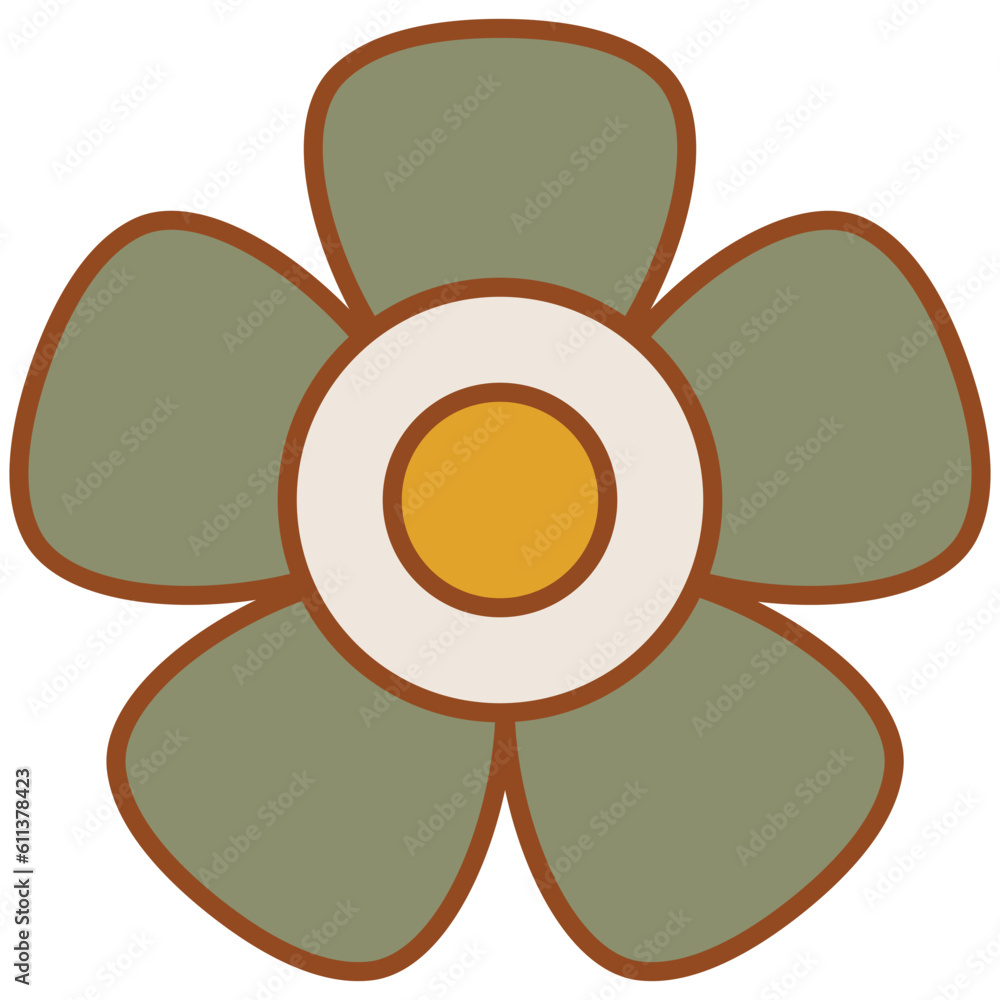 70's Groovy Flower Retro 70's Groovy Flower Retro