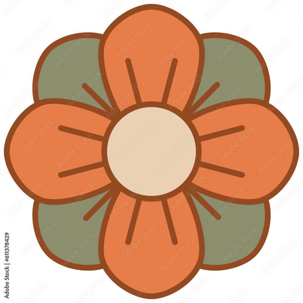 70's Groovy Flower Retro 70's Groovy Flower Retro