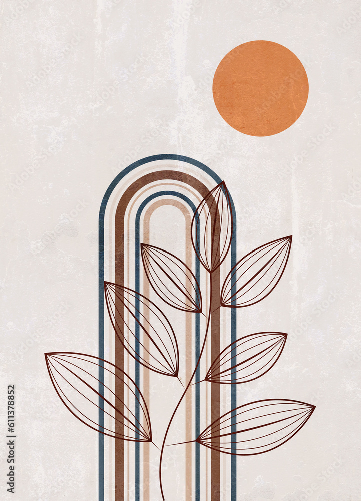 Fototapeta Abstract minimal element mid