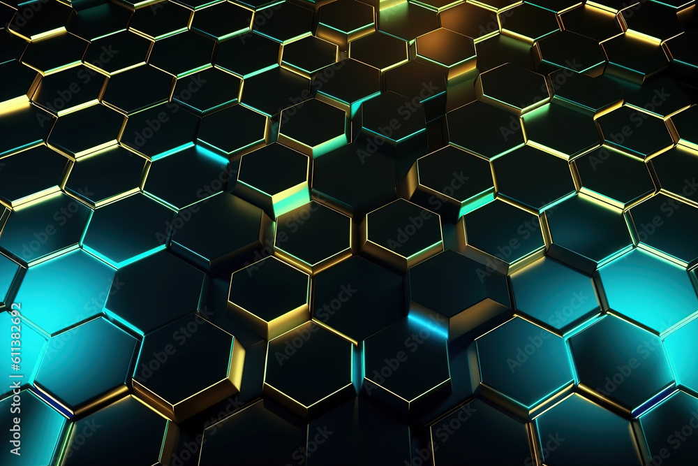 Abstract technological hexagonal background. Abstract technological hexagonal background.