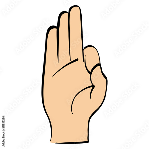 Sign Language Alphabet Symbol Letter F