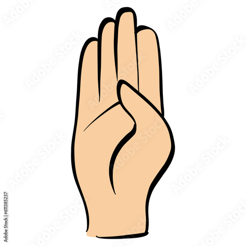 Sign Language Alphabet Symbol Letter B