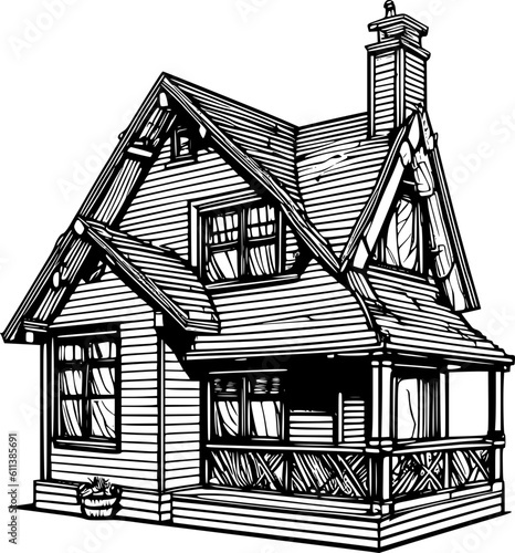 old house sketch