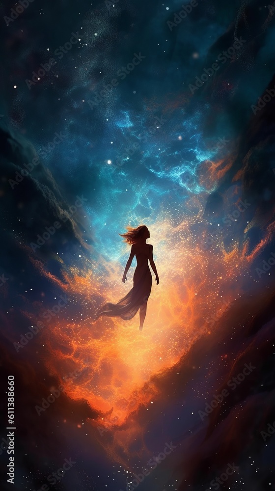 Surreal and Cosmic Scene with Ethereal Energy Surreal and Cosmic Scene with Ethereal Energy
