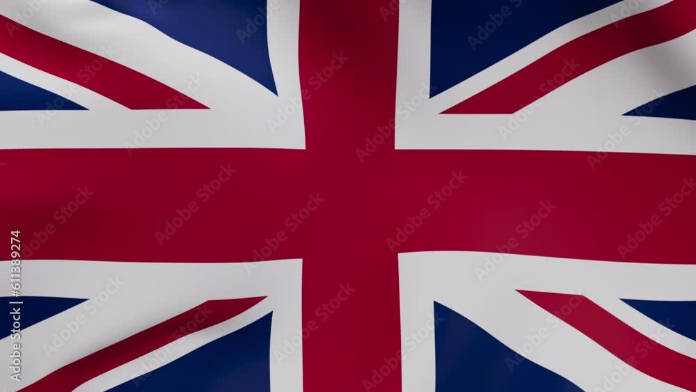 Majestic Union Jack Flag Fluttering in the Wind Majestic Union Jack Flag Fluttering in the Wind