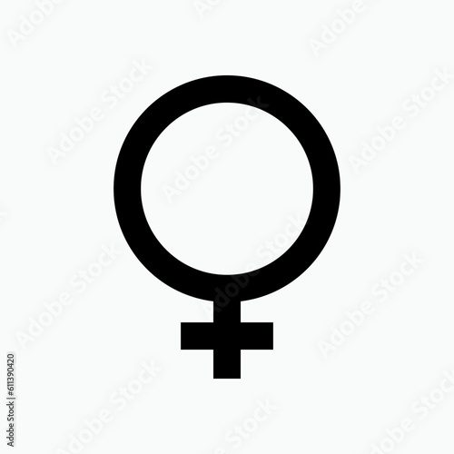 Female Icon. Woman, Feminine Symbol - Vector. 