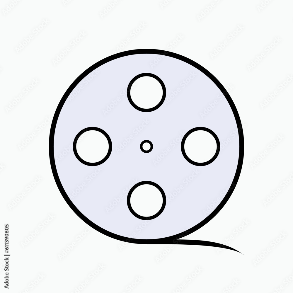 Film Roll Icon. Cinema Symbol. Camera Element - Vector Logo Template Film Roll Icon. Cinema Symbol. Camera Element - Vector Logo Template