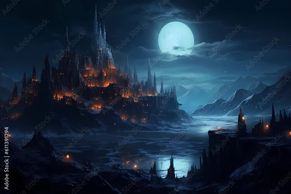 A beautiful hidden kingdom in a new world created with Generative AI technology