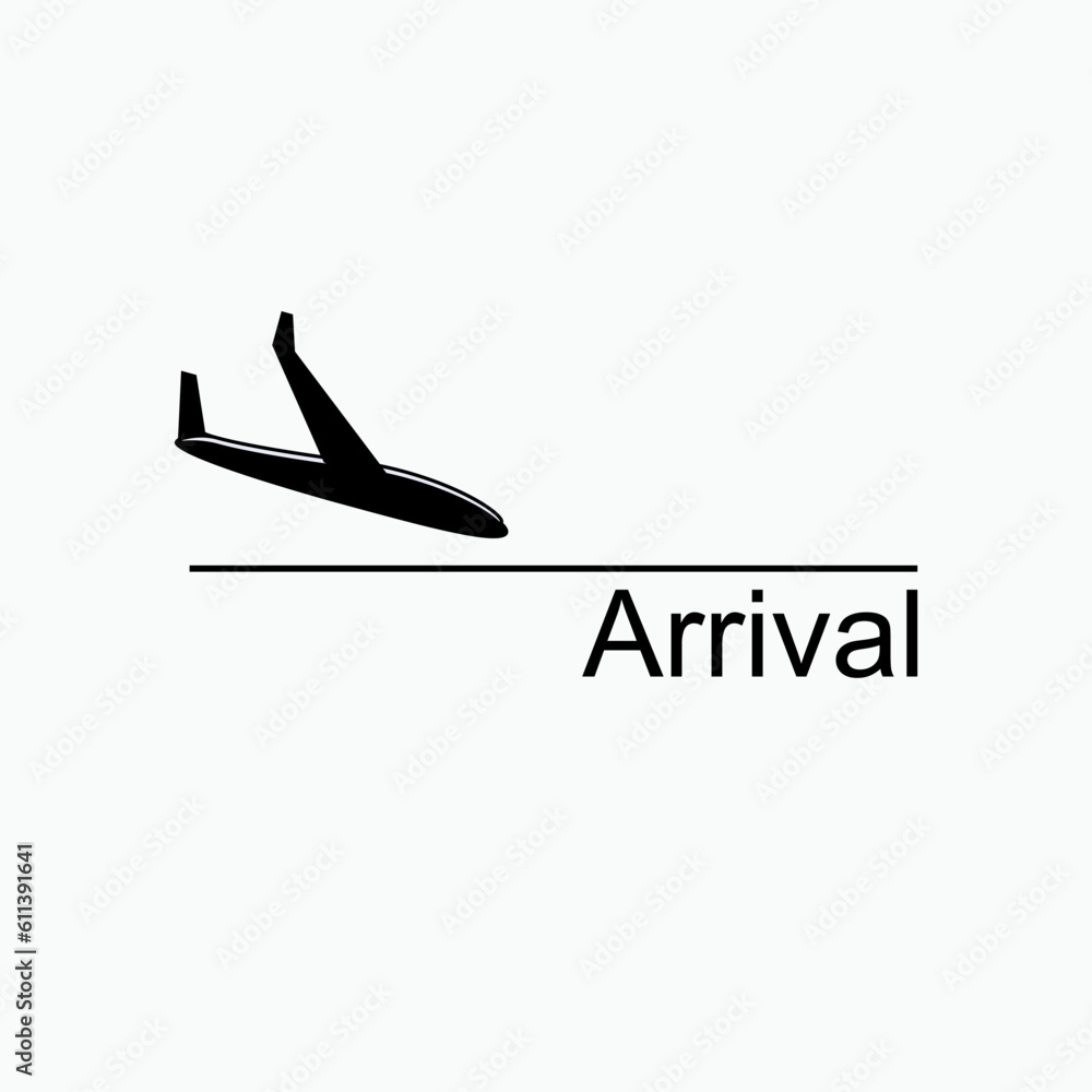 Flight Arrivals Icon. Airplane Schedule Symbol - Vector. Flight Arrivals Icon. Airplane Schedule Symbol - Vector.