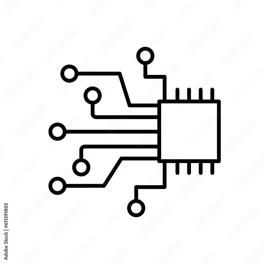 Computer chip icon