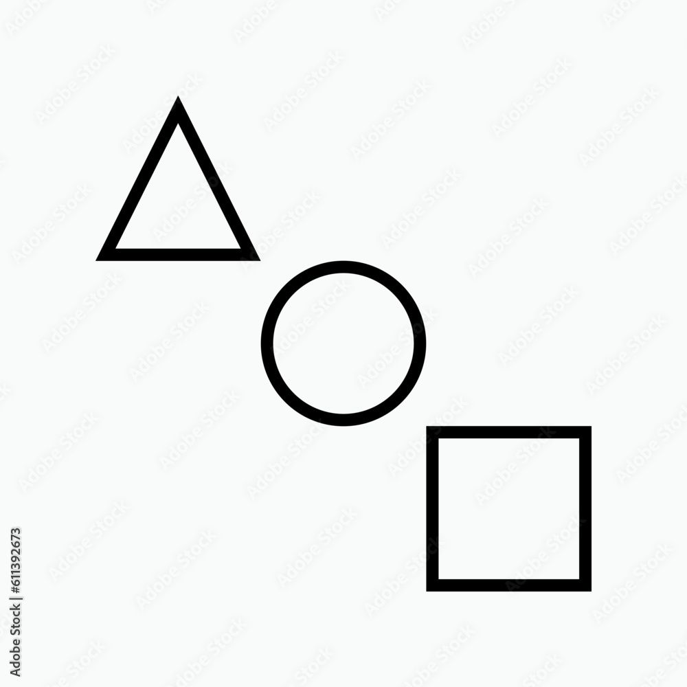 Form Icon. Basic Shape, Format Symbol - Vector. Form Icon. Basic Shape, Format Symbol - Vector.