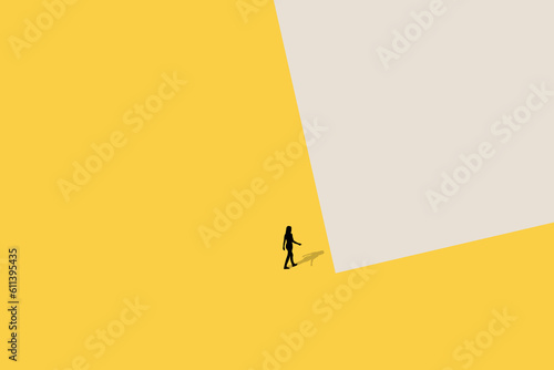 Business leadership, opportunity or career success vector. Symbol of courage, ambition, having a goal, inspiration