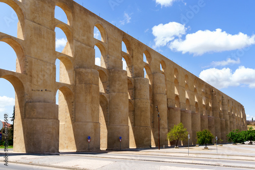 roman aquiduct elvas portugal historical site photo