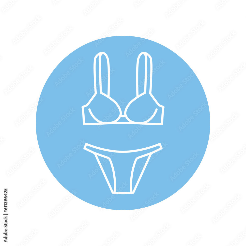 Women's swimsuit black line icon. Pictogram for web page Women's swimsuit black line icon. Pictogram for web page
