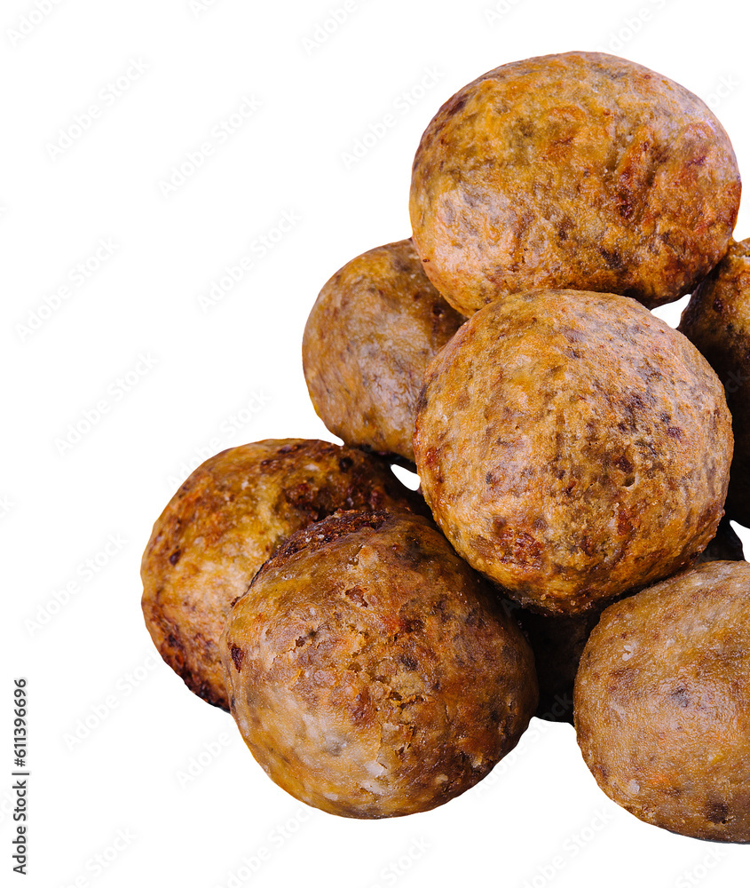 falafel balls from spiced chickpeas on isolated on white
