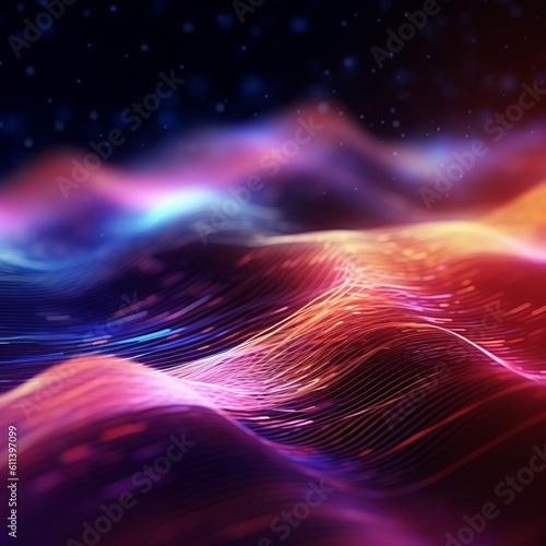 Abstract Modern Futuristic Background with Blue Pink and Gold