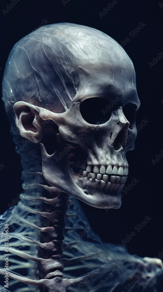 Inked Remnants: The Intricate Tapestry of a Engraved Skull created with Generative AI technology Inked Remnants: The Intricate Tapestry of a Engraved Skull created with Generative AI technology