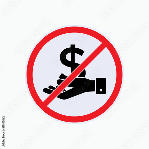 Illegal Trade Icon. Unauthorized Business Symbol.    