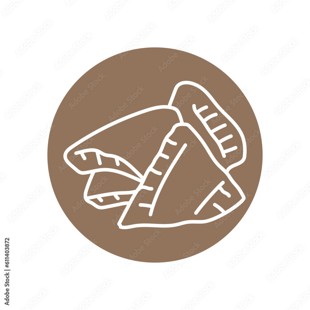 Dried coconut black line icon. Natural organic super food Dried coconut black line icon. Natural organic super food