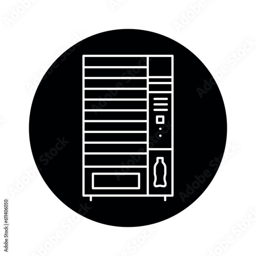 Self-service water machine black line icon. Pictogram for web page