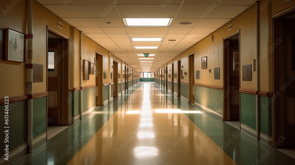 Empty Hospital Corridors