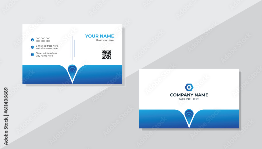 Modern and stylish business card design template . Modern and stylish business card design template .