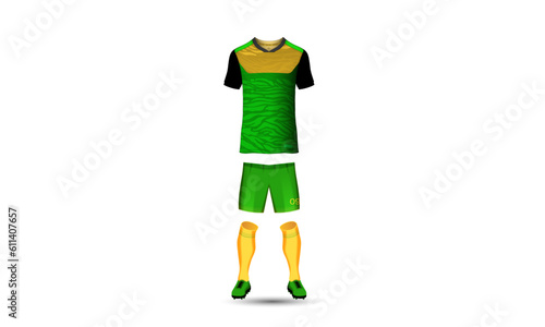 t-shirt sport design template, Soccer jersey mockup for football club. uniform front and back view