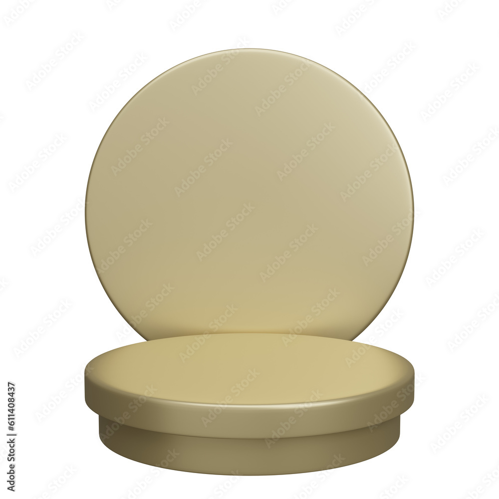 3d gold double layers round product podium 3d gold double layers round product podium
