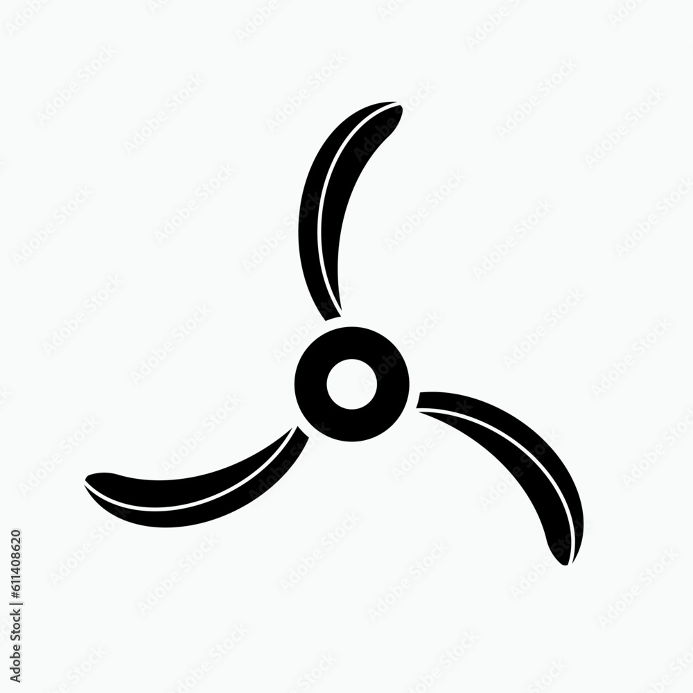Propeller Icon. Fan Symbol, Turbine Symbol. Propeller Icon. Fan Symbol, Turbine Symbol.