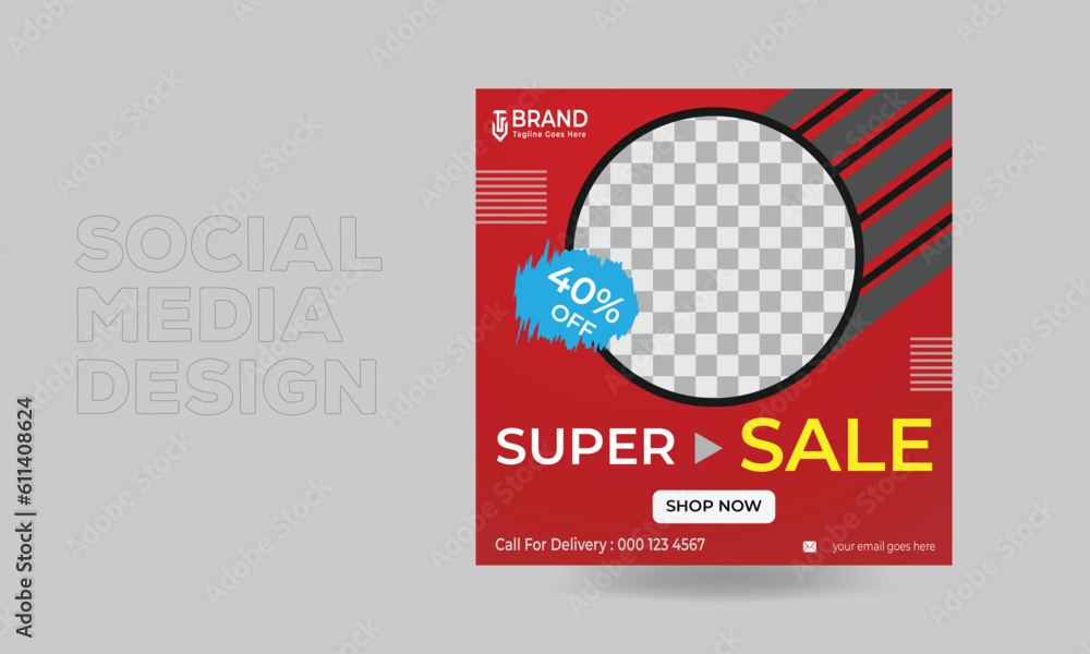modern simple social poster design template modern simple social poster design template