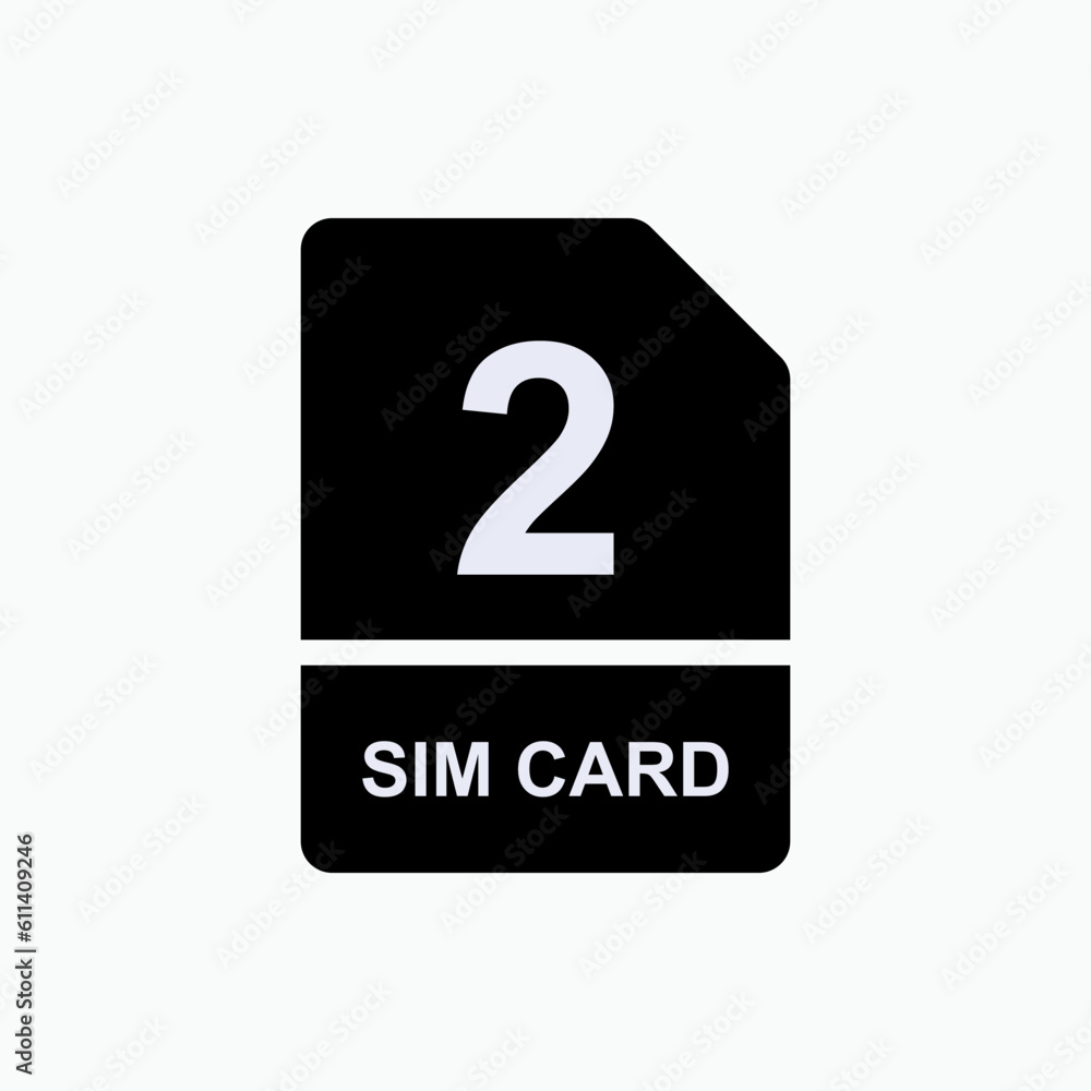 Sim Card Slot Icon. Smartphone Chip Symbol - Vector. Sim Card Slot Icon. Smartphone Chip Symbol - Vector.