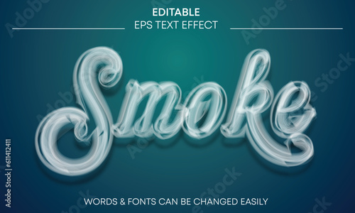 Smoke 3d editable text effect 