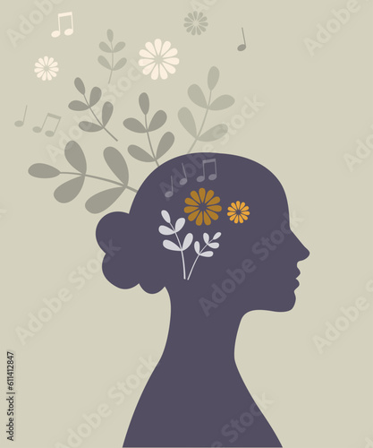 Human mind concept illustration. Neurodiversity, creativity, psychological traits.