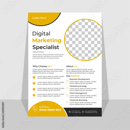 grow your business flyer design template bundle. take your business to the next level of poster leaflet 3 in 1 design. bundle, 3 in 1, a4 template, brochure design, cover, flyer, poster, print-ready