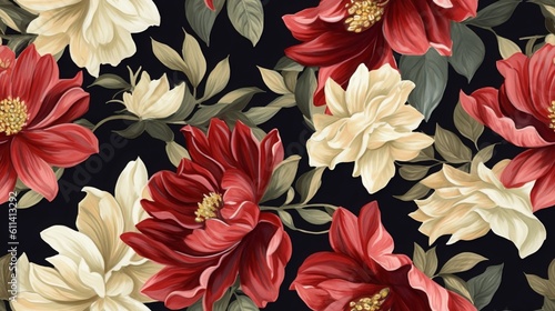 A Seamless Mosaic of Dainty Flowers: Delicate Beauty in a Repeating Pattern
