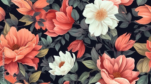 A Seamless Mosaic of Dainty Flowers: Delicate Beauty in a Repeating Pattern