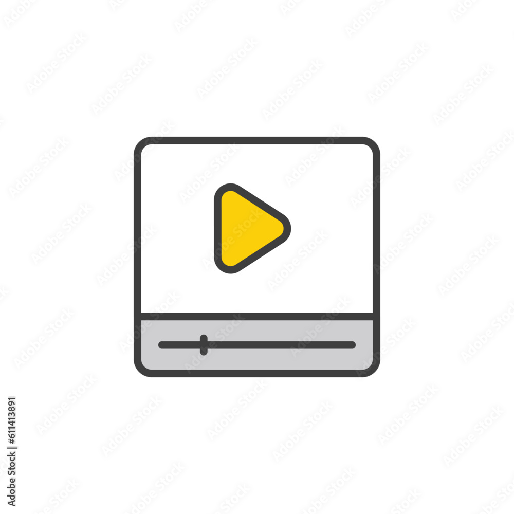 Video icon design with white background stock illustration Video icon design with white background stock illustration