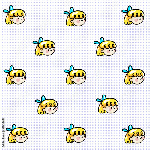 A girl with yellow hair