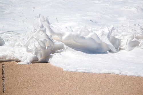 Canvas-taulu espuma de mar enfoque macro