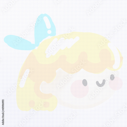 A girl with yellow hair