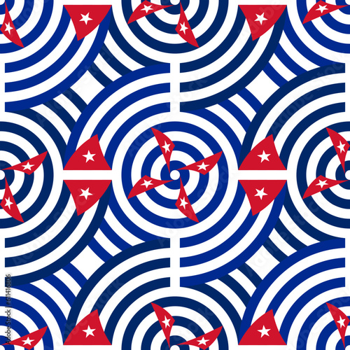 cuba flag pattern. tracery design. abstract background. vector illustration