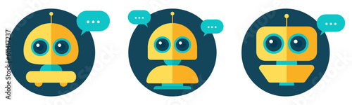 Odessa, Ukraine - June 9, 2023 - The modern concept of the chat bot. AI assistant transmitting information. Vector illustration. Modern flat style.