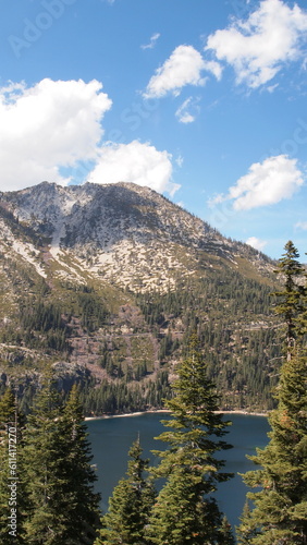 Lake Tahoe and the mountain.