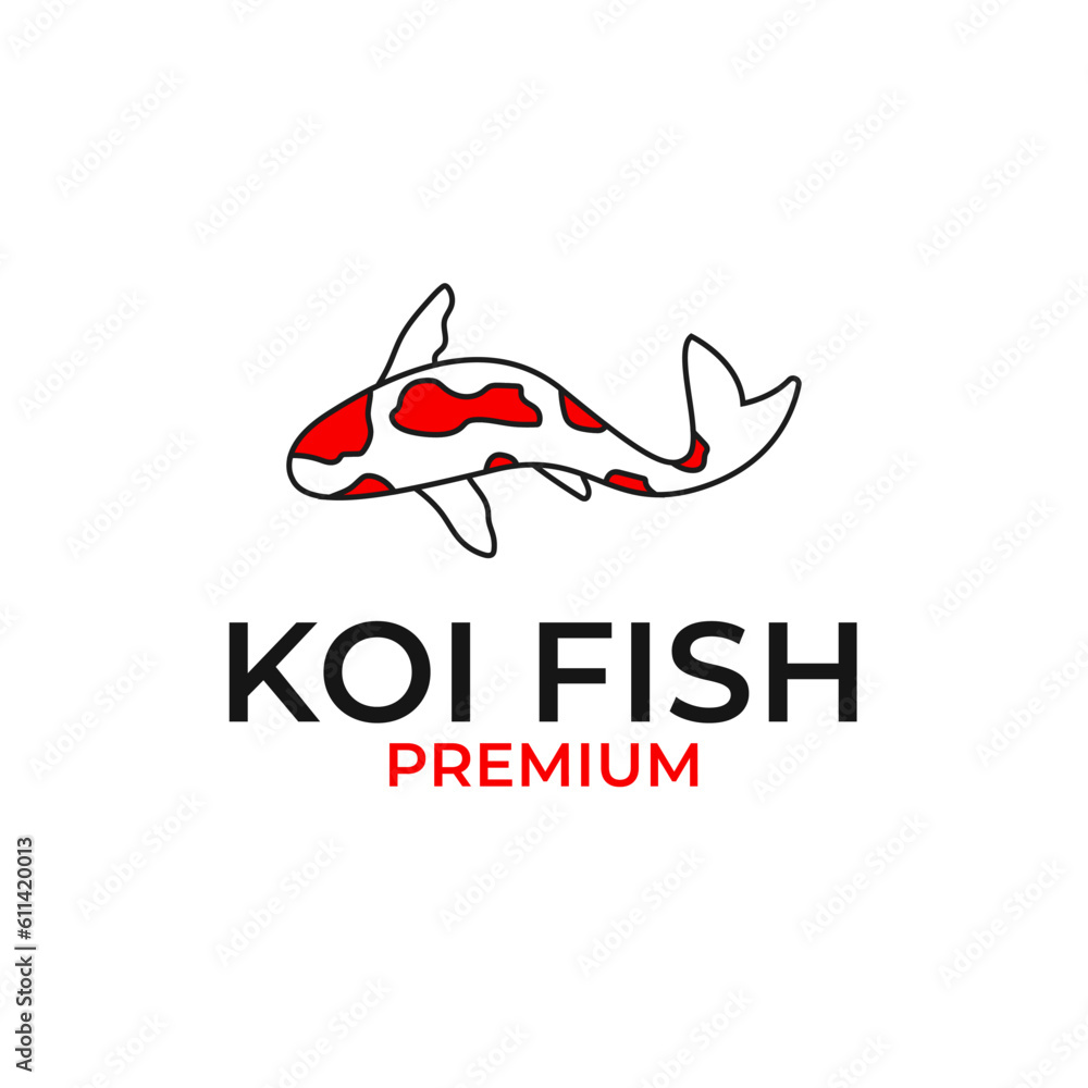 Koi fish logo design vector concept illustration idea Koi fish logo design vector concept illustration idea