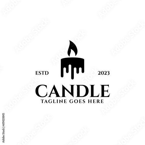 Creative candle logo design concept vector illustration idea
