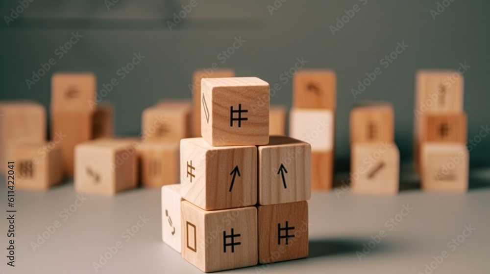 Fototapeta premium blocks on the table