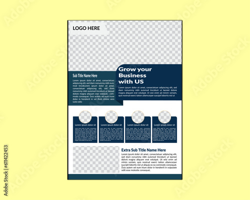 modern flyer design for personal identity